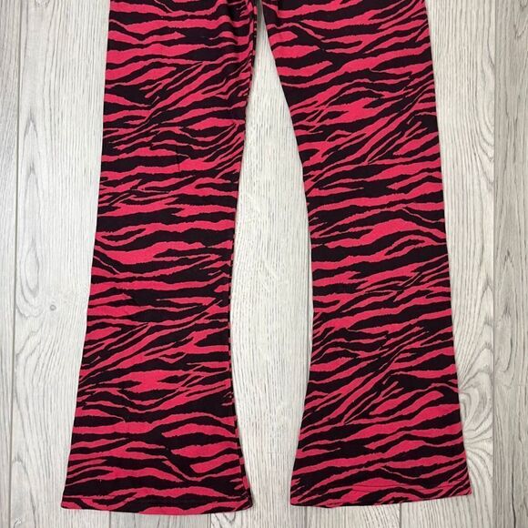 Mardi Mercredi Girls Size OS Red Zebra Flare Wide Leg Pull On Ankle Sweatpants - Picture 8 of 8